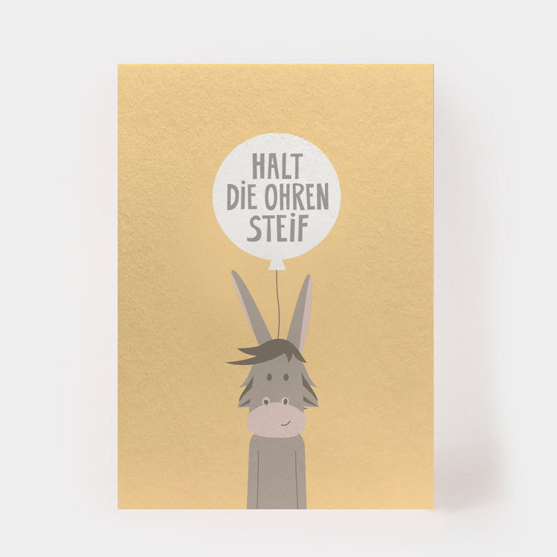 Postcard "Keep your ears stiff"