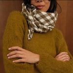 Musselin Tuch Vichy Oliv-