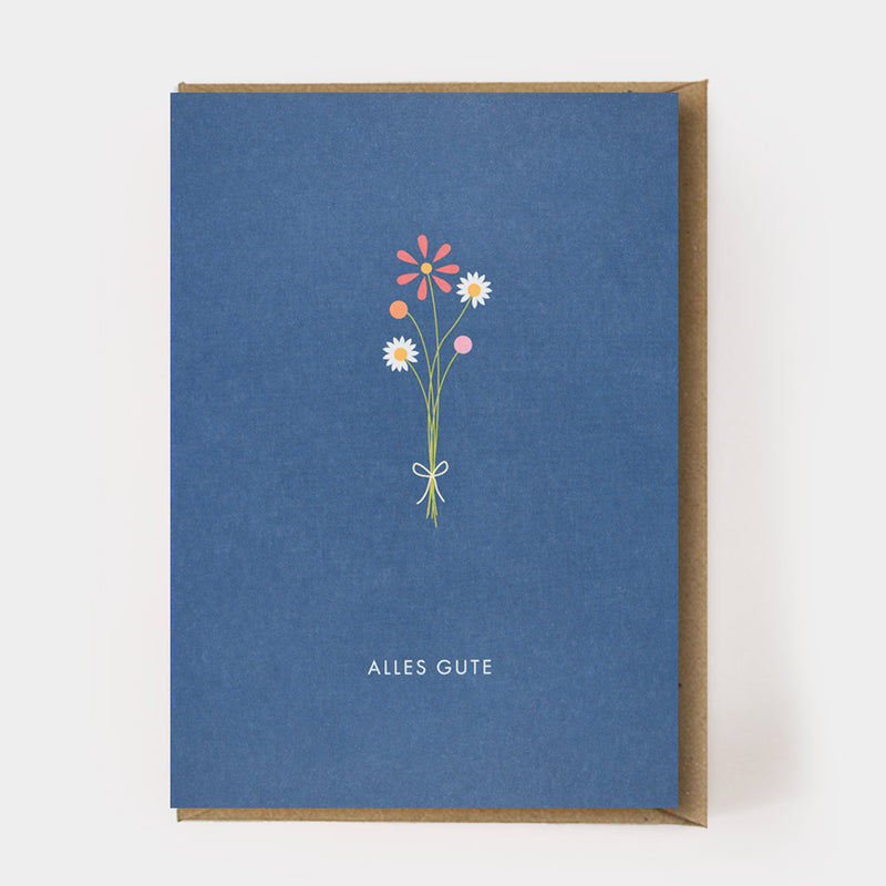 Folding card with envelope "Alles Gute"