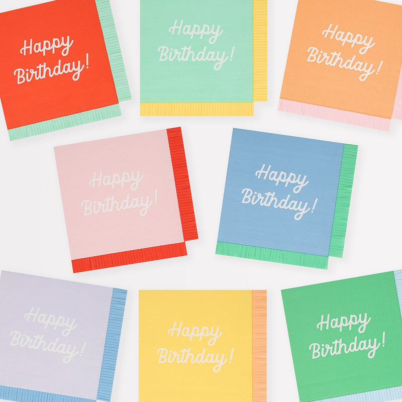 Mixed Happy Birthday Servietten groß