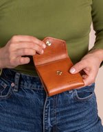 Geldtasche GEORGIES - braunes Leder