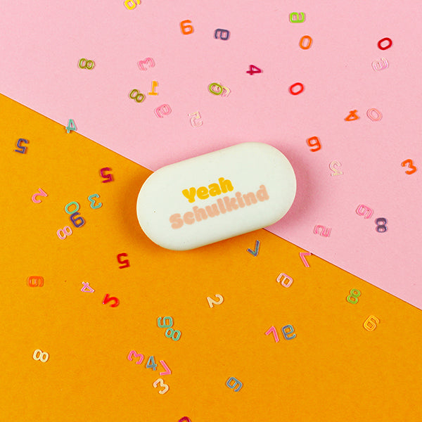 Radiergummi YEAH Schulkind rosa-orange