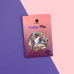 Perlenset lila/pink