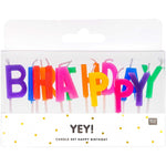 Kerzen HAPPY BIRTHDAY bunt