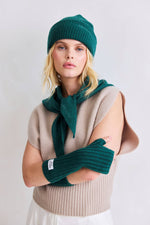 Fingerlose Handschuhe - Merino - Farn