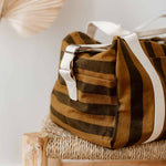 Wickeltasche/Weekender - Kreuzkümmel/Schwarz gestreift
