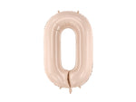 Folienballon Ziffer - 0-9 dunkelbeige 72 cm