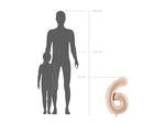 Folienballon Ziffer - 0-9 dunkelbeige 72 cm