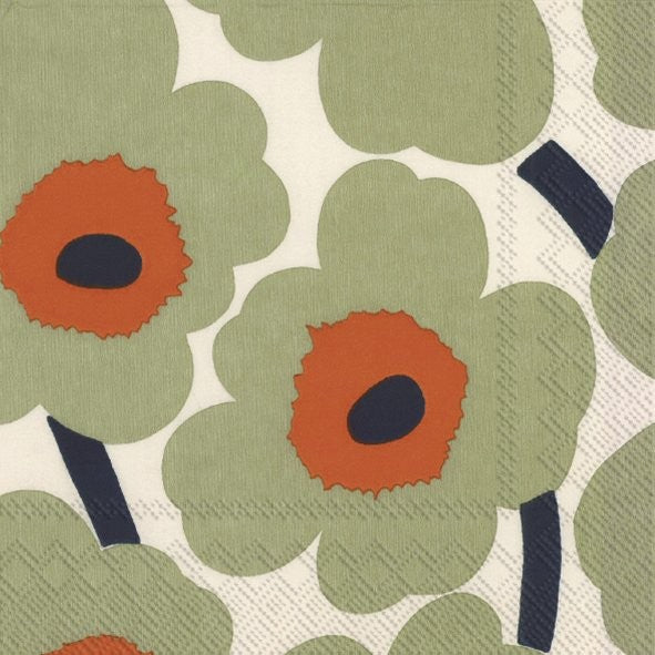 Servietten UNIKKO Cream Orange 33x33cm