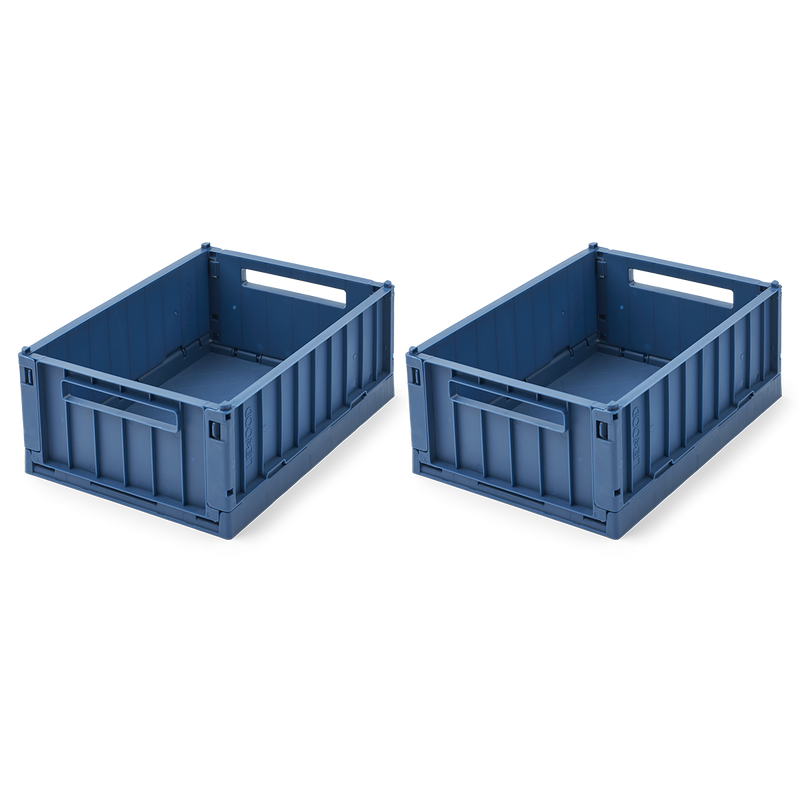 Folding box "Weston" small pack of 2 indigo blue