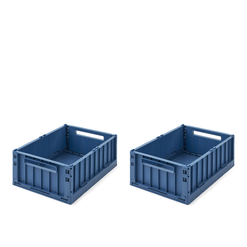 Folding box "Weston" medium 2 pack indigo blue