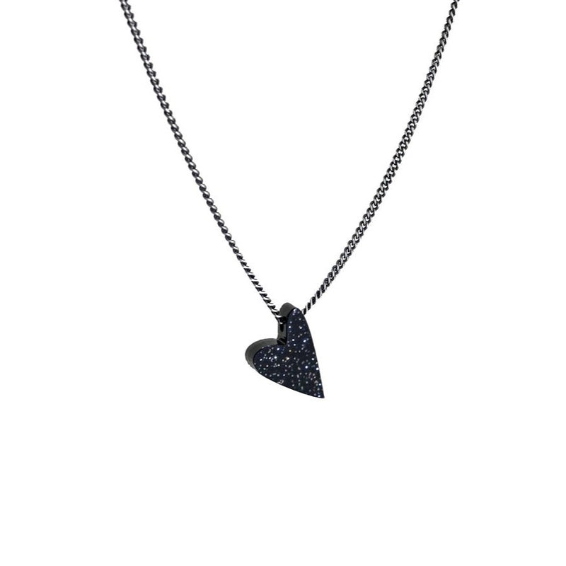 Necklace Heart Black Sparkle | Turina Edition