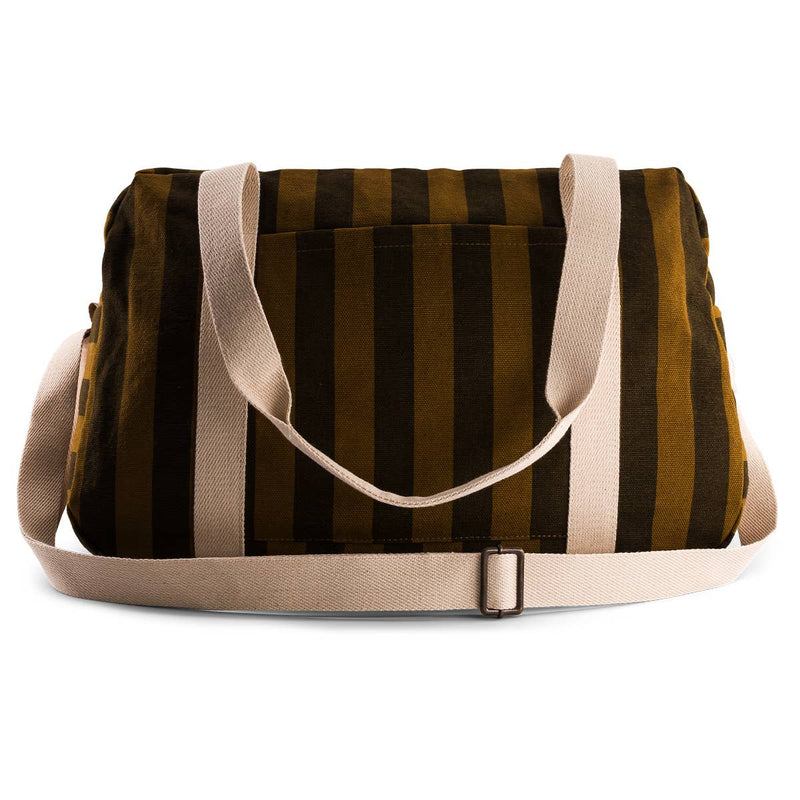 Wickeltasche/Weekender - Kreuzkümmel/Schwarz gestreift