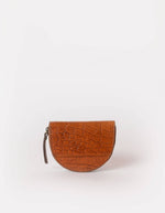 Geldtasche LAURA - Cognac Croco Leder