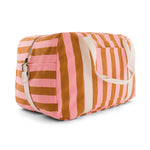 Wickeltasche/Weekender - Karamell/Erdbeere gestreift