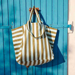 Tasche Elisa - Aqua/Olive gestreift