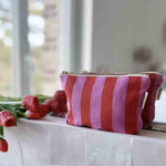 Kleine Kulturtasche -  Orchidee/Tomate