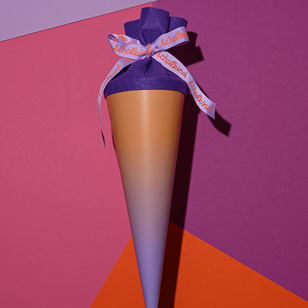 kleine Schultüte Verlauf flieder/lachs 35cm