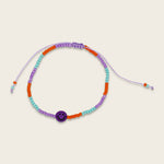 Perlenarmband smile lila/orange
