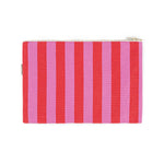Pouch L - Orchidee/Tomate gestreift