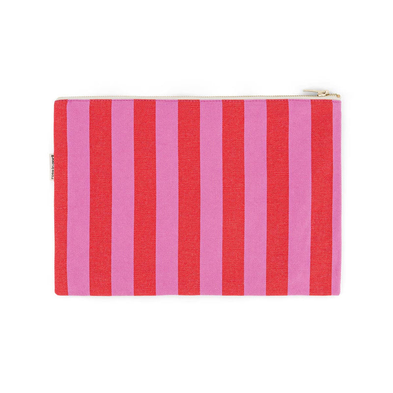 Pouch L - Orchidee/Tomate gestreift