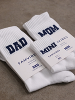 MOM College Socken - Weiß/Blau