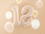 Folienballon Ziffer - 0-9 dunkelbeige 72 cm