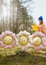 Folienballon BLUME hellbeige
