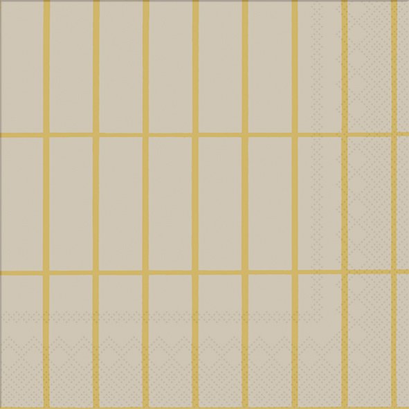 Servietten "TIILISKIVI linen gold" 33x33cm