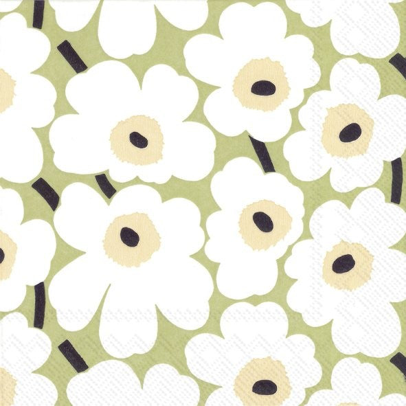 Servietten Mini UNIKKO lightgreen 33x33cm