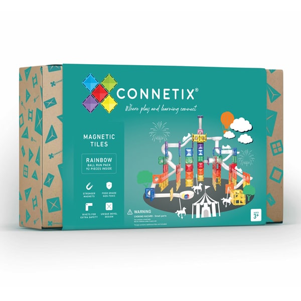 92 pc Ball Run Pack EU RAINBOW | Connetix