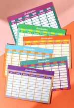 Stundenplan orange/rosa/hellblau