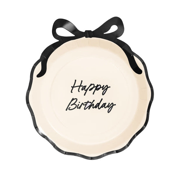 Partyteller Happy Birthday mit Schleife