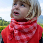 Musselin Tuch Vichy Rosa-Rot