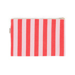Pouch L - Tomate/Candy Pink gestreift