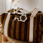 Wickeltasche/Weekender - Kreuzkümmel/Schwarz gestreift