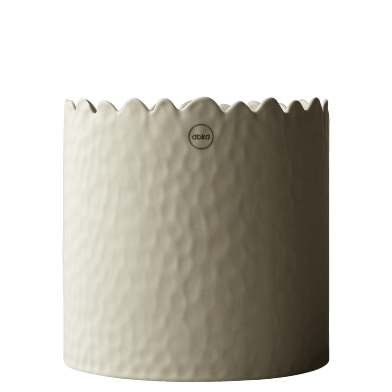 Blumentopf FLOWERY creme large