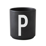 ABC Cups Black - Design Letters