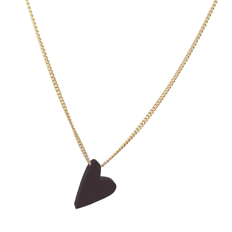 Halskette Herz Black