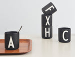 ABC Cups Black - Design Letters